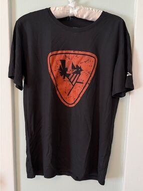 Brooks brand Black Graphic Tee with Orange Crest